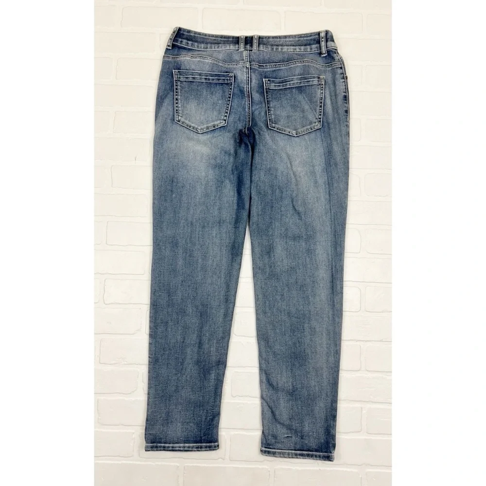 Chicos Platinum Ultimate Fit Tapered Leg Jeans Blue Chicos Size 0 US Size 4